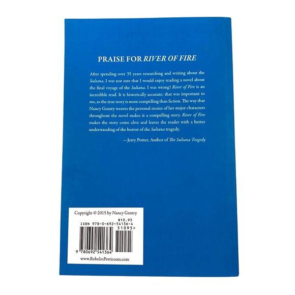 River of Fire Paperback Nancy Gentry Signed First Edition Sultana Historical - Picture 2 of 5